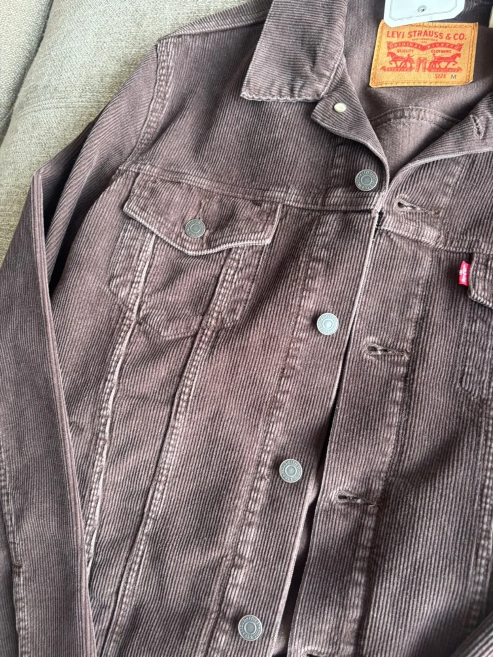 Levi's Dark Brown Corduroy Truck Jacket - Picture 7 of 14